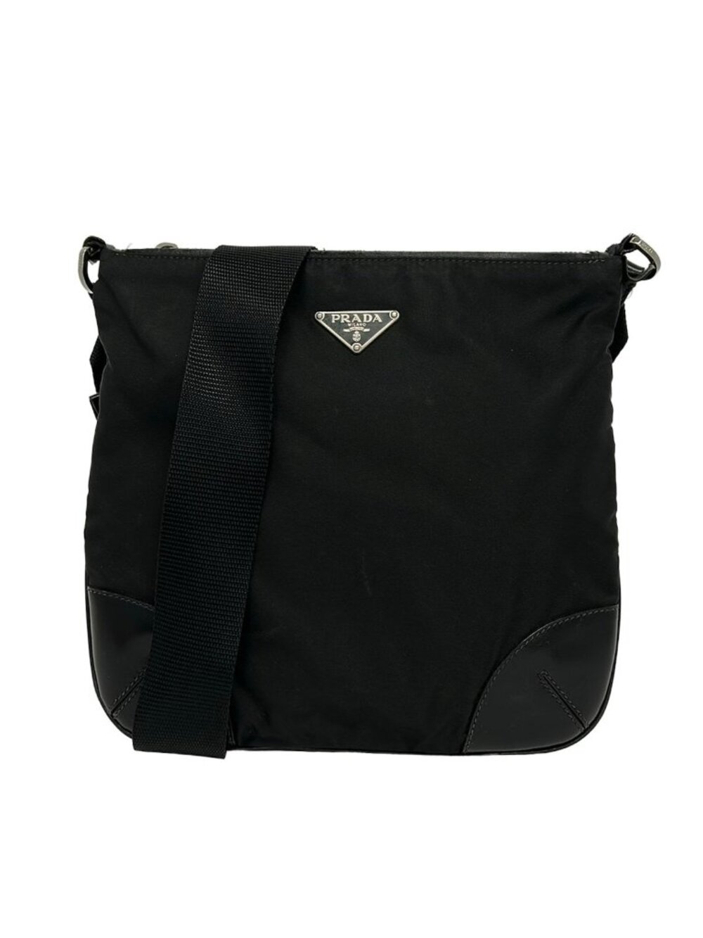 Prada Shoulder Bag Black Leather